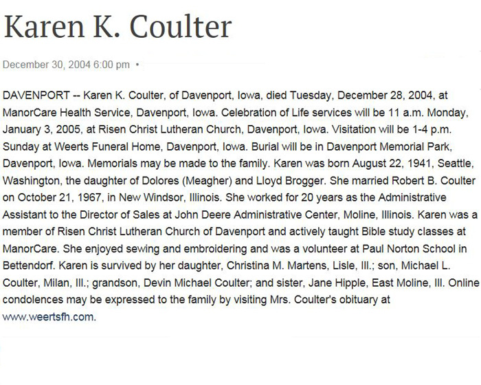 Karen Brogger Coulter